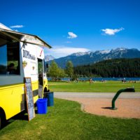 Food truck in whistler by lake