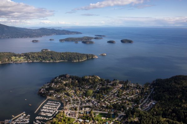 Aerial view of Gibsons